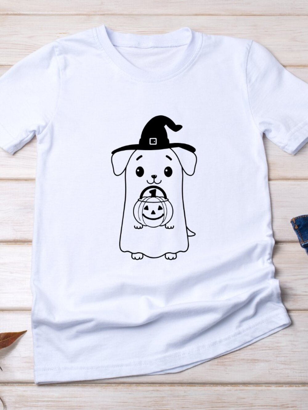 Ghost Pup Kids Handmade Tee